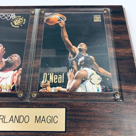 Orlando Magic Basketball Cards Wooden Display Plaque 2 Card Capacity 8x6 inches - Picture 5 of 5
